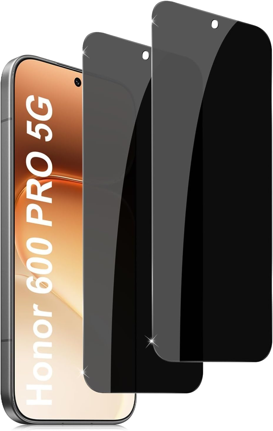 [2 Pack] For Honor 600 5G Anti Spy Privacy Tempered Glass LCD Screen Protector Film Guard