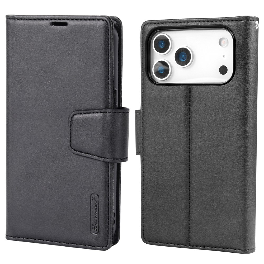 For Apple iPhone 18 17 Pro Max Air Genuine Hanman 2 in 1 Detachable Magnetic Flip Leather Wallet Cover Case