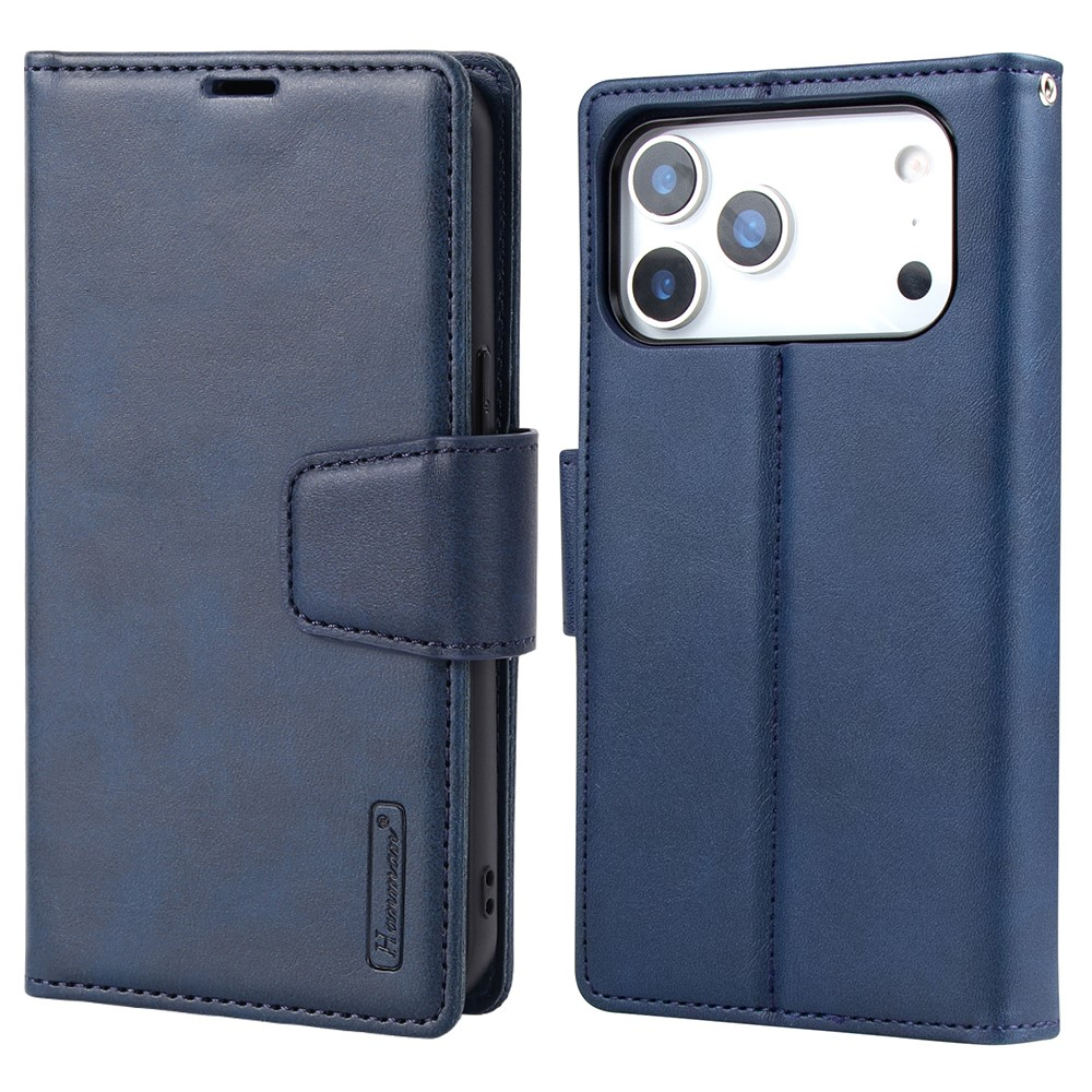 For Apple iPhone 18 17 Pro Max Air Genuine Hanman 2 in 1 Detachable Magnetic Flip Leather Wallet Cover Case