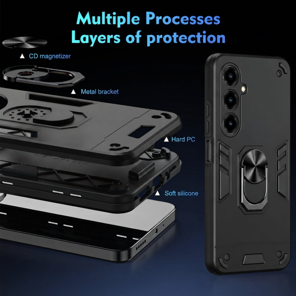 For Optus X Total 2 Magnetic Ring Rugged Shockproof Case Heavy Duty Protective Back Cover