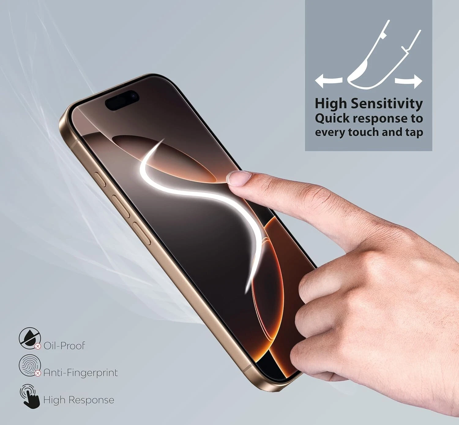 [2 Pack] For Apple iPhone 18 17 Pro Max Air SupRShield Tempered Glass Screen Protector Film Guard (Clear)