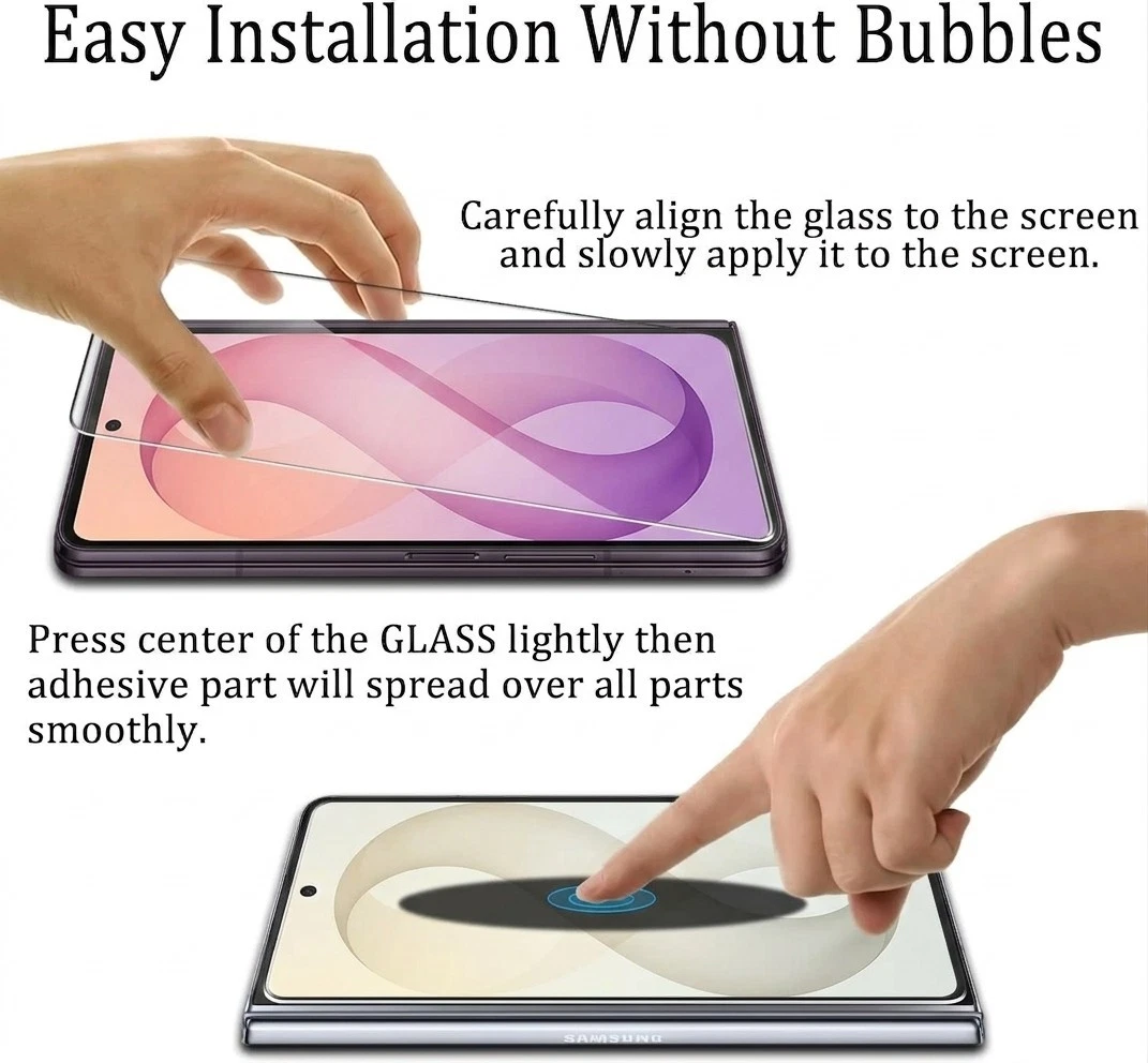 [2 Pack] For Samsung Galaxy Z Fold 8 5G SupRShield Tempered Glass LCD Screen Protector Film Guard (Clear)