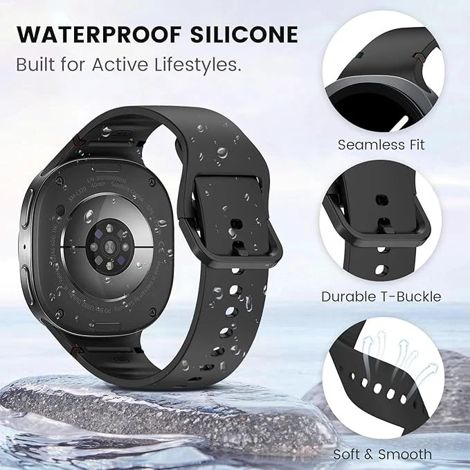 Silicon Wristband For Samsung Galaxy Watch 9/8 Classic 40MM 44MM 46MM / Ultra 47mm 2024 2025