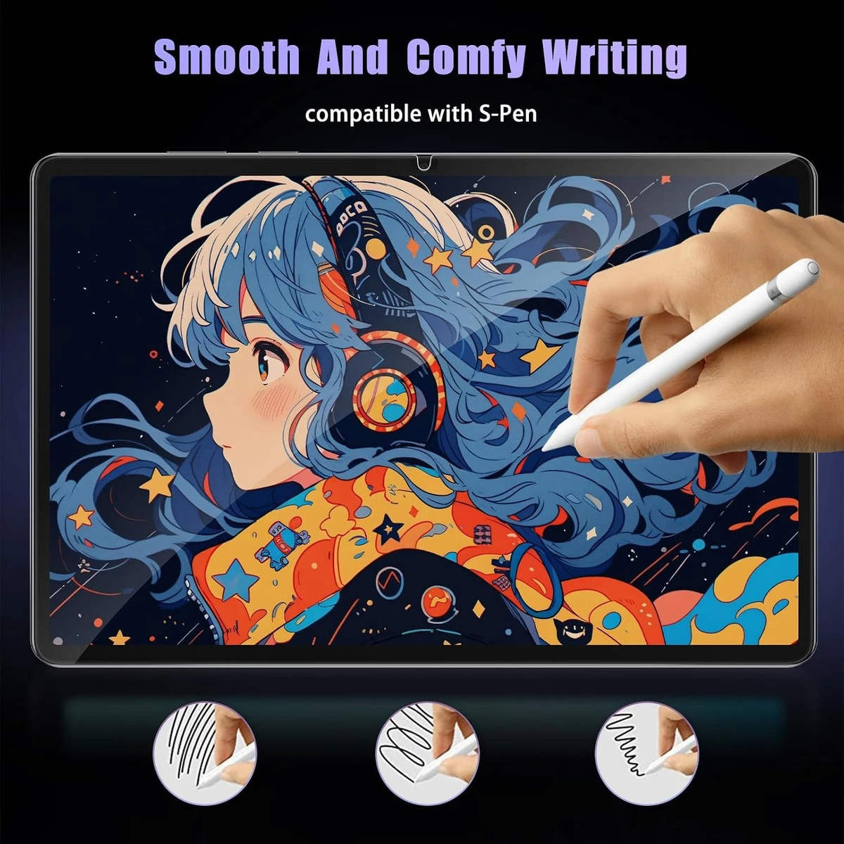 [2 Pack ] For Samsung Galaxy Tab S7 / S8 / S9 / S9FE / S10FE / S10 Lite/S10 FE Plus Privacy Tempered Glass LCD Screen Protector Film Guard