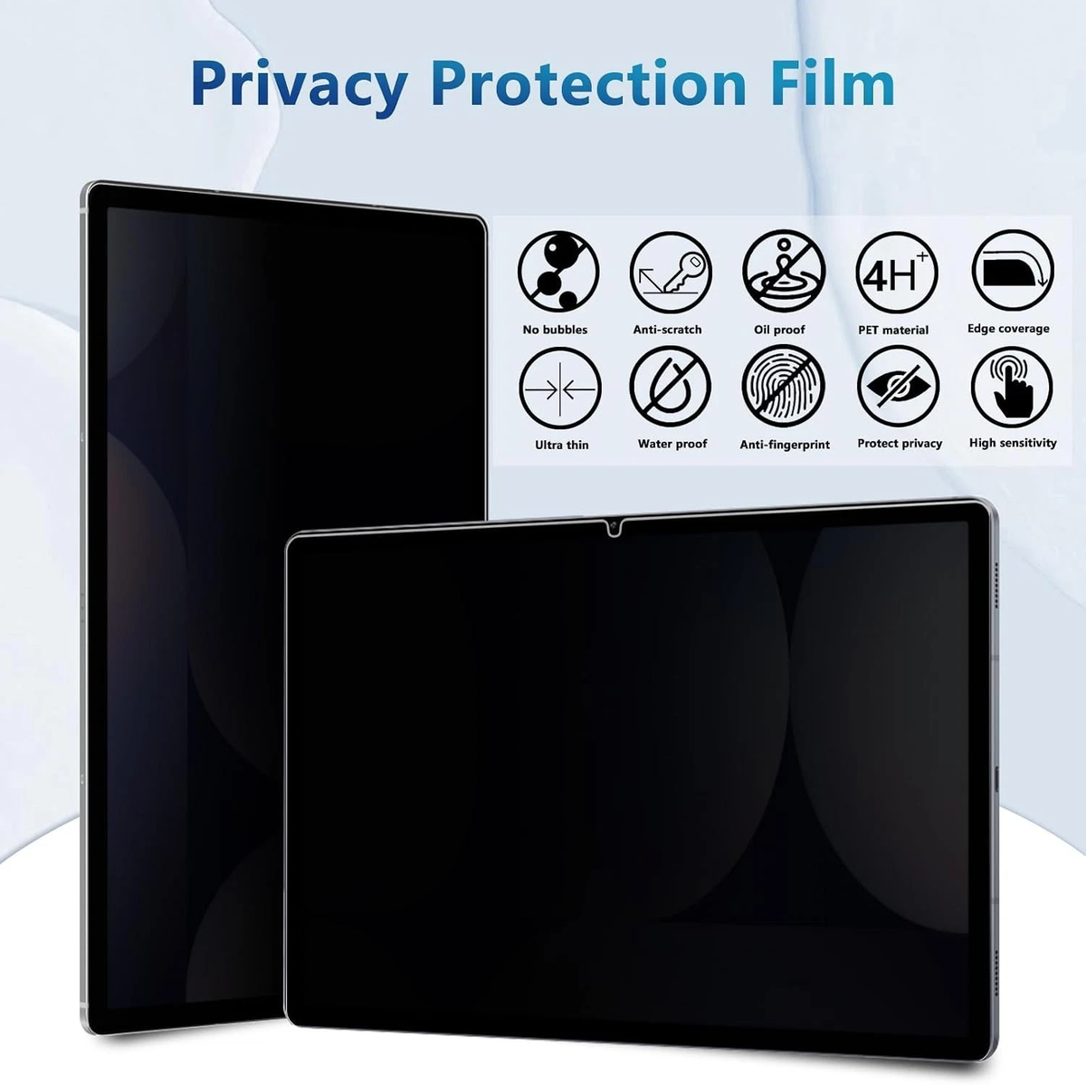 [2 Pack ] For Samsung Galaxy Tab S7 / S8 / S9 / S9FE / S10FE / S10 Lite/S10 FE Plus Privacy Tempered Glass LCD Screen Protector Film Guard