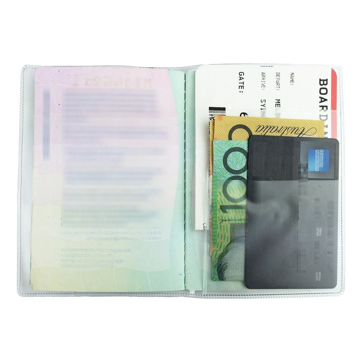 2X Matte Transparent Passport Cover Protector Travel Clear Holder Organiser Wallet