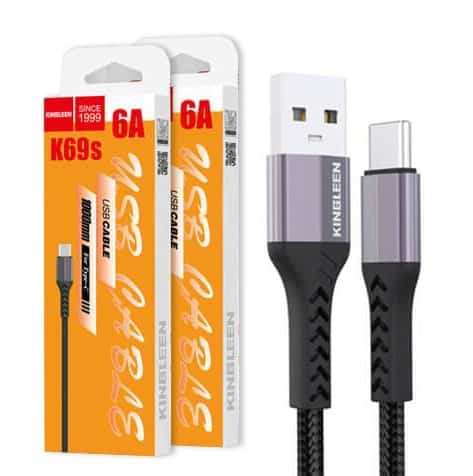 KINGLEEN (K69s) 1M 6A USB Type C Cable Fast Charging Cord
