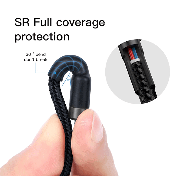 Baseus PD USB Type C to Lightning Cable Fast Charging Cable Data M-M Charger Cable Support PD & QC Fast Charging Cable Cord (1 Meter, Red Head+Black) X3