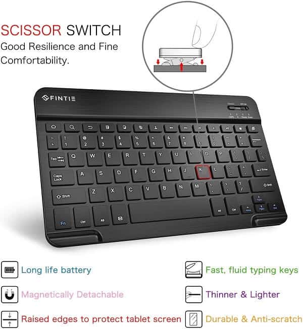 With Pencil Holder For Apple ipad Pro 11 2024 /Pro 13 2024 Wireless Bluetooth Keyboard Case Leather Smart Cover (Black)