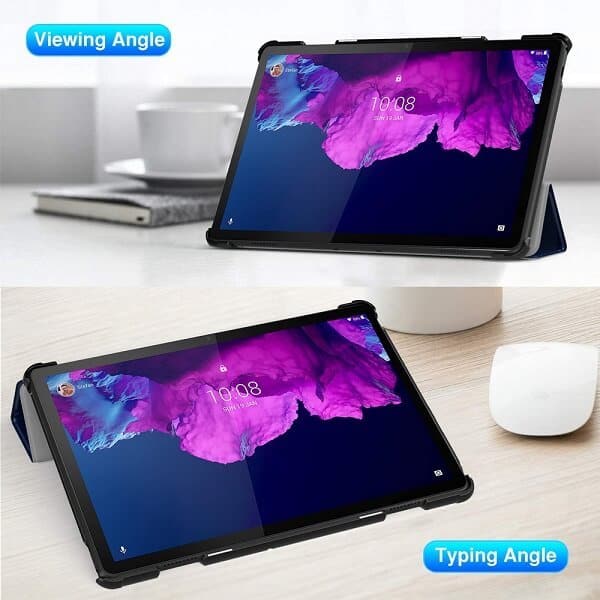 Lenovo Tab P11 (11 inch) Folio Leather Cover Smart Magnetic Soft Flexible Case (Navy Blue) 3