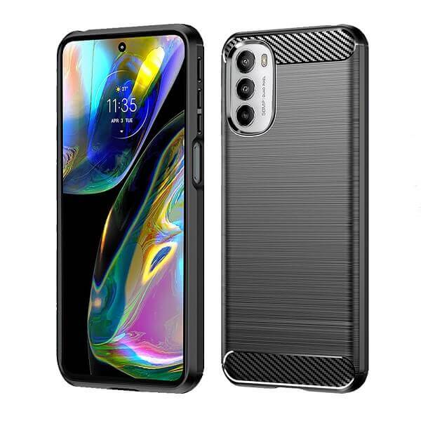 For Motorola Moto G82 5G Case Shockproof Heavy Duty Rugged Anti Knock Back Cover (Black)