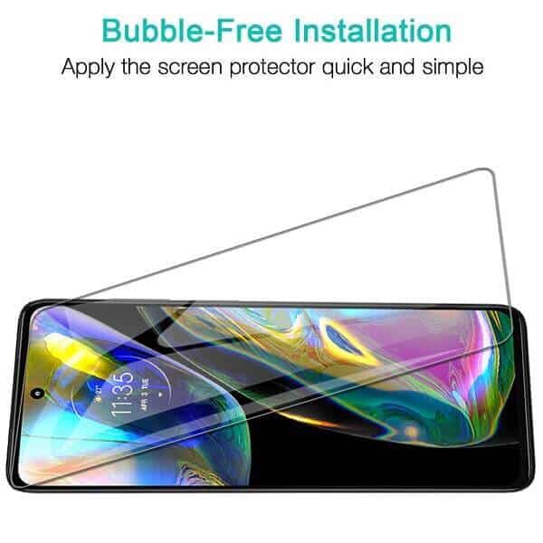[2 Pack] Motorola Moto G82 5G Clear Full Cover Tempered Glass LCD Screen Protector Film Guard (Clear)