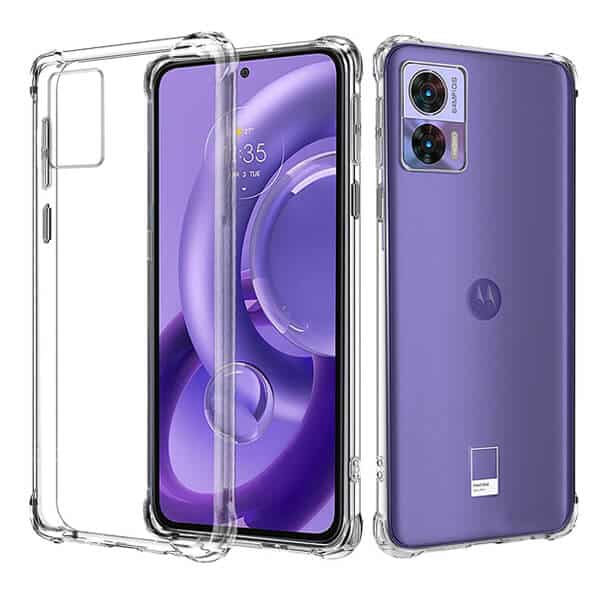 Motorola Edge 30 Neo Clear Case Shockproof Tough Gel Transparent Air Cushion Heavy Duty Phone Back Cover (Crystal Clear)