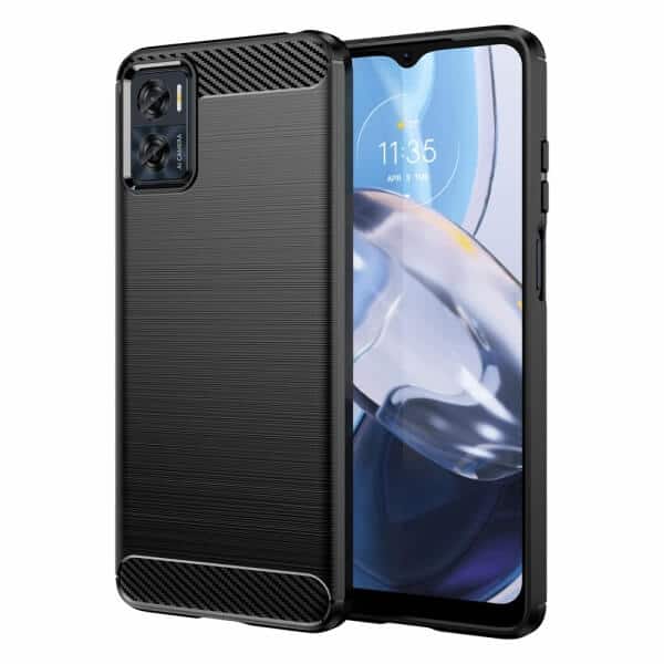 Motorola Moto E22i Case Shockproof Heavy Duty Rugged Anti Knock Back Cover (Black)