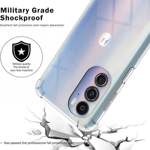 Motorola Moto Edge 30 5G Clear Case Shockproof Heavy Duty Gel Air Cushion Cover