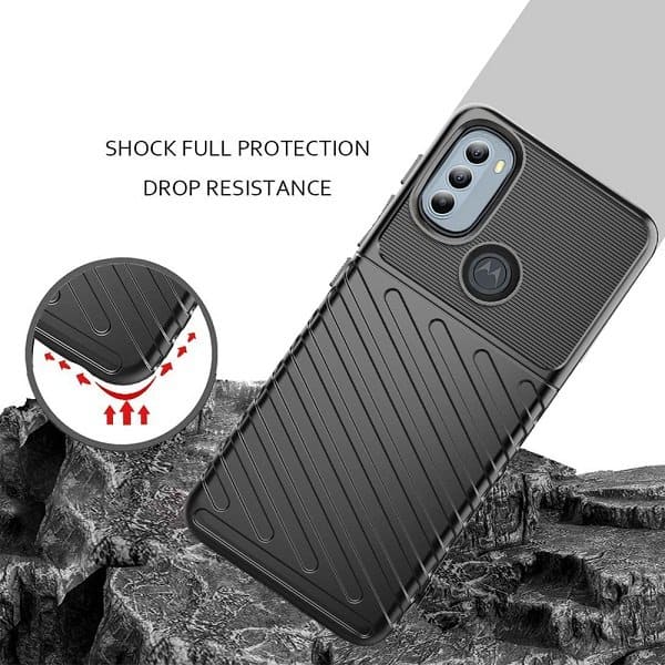 Motorola Moto G31 Case Shockproof Absorption Anti Scratch Heavy Duty Durable Drop Protection Phone Armor Back Cover (Black)