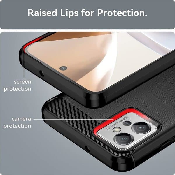 Motorola Moto G32 Case Shockproof Heavy Duty Rugged Anti Knock Back Cover (Black)