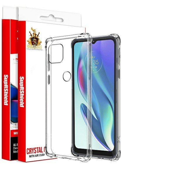 Motorola Moto G50 5G Clear Case Shockproof Tough Gel Transparent Air Cushion Heavy Duty Phone Back Cover (Crystal Clear)