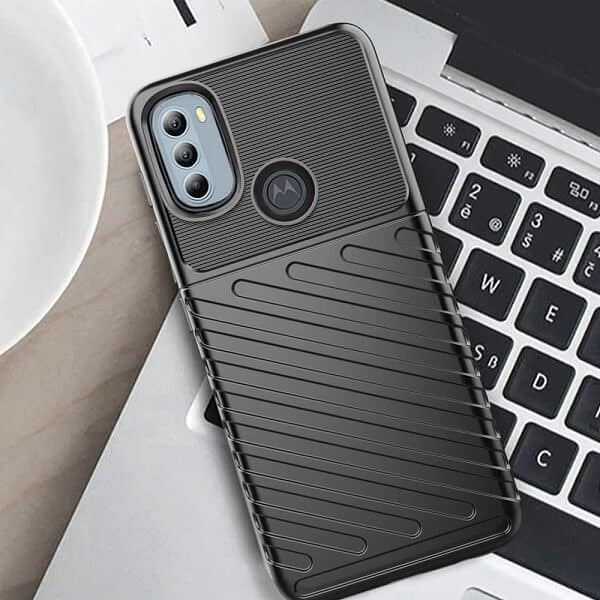 Motorola Moto G51 5G Case Shockproof Absorption Anti Scratch Heavy Duty Durable Drop Protection Phone Armor Back Cover (Black)