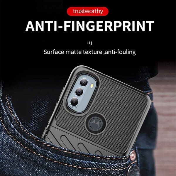 Motorola Moto G51 5G Case Shockproof Absorption Anti Scratch Heavy Duty Durable Drop Protection Phone Armor Back Cover (Black)