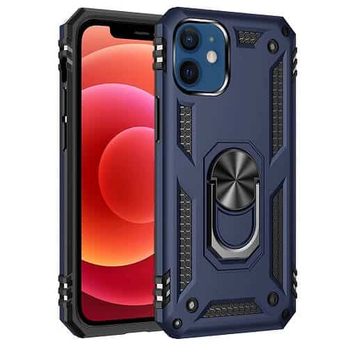 For Apple iPhone 12 /12Mini /12 Pro /12 Pro Max Anti Scratch Rugged Magnetic Car Mount Ring Case Cover