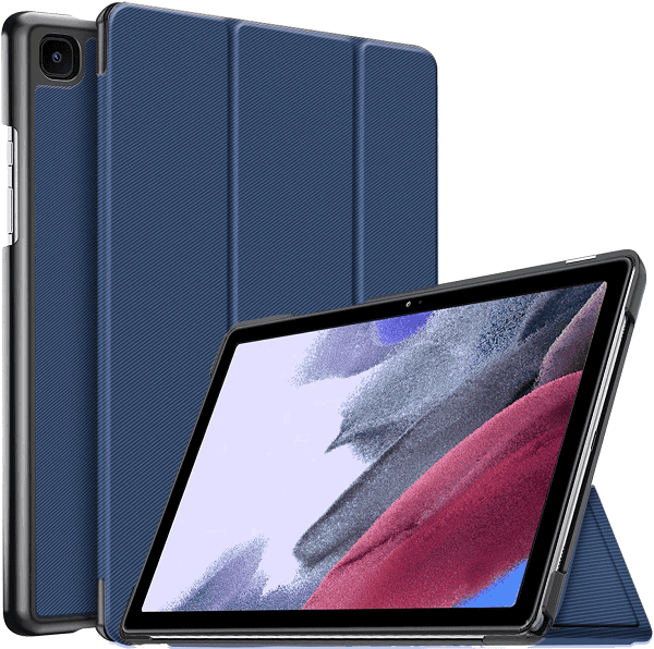 Samsung Galaxy Tab A7 Lite 8.7 Inch 2021 SM-T220 T225 Folio Smart Leather Magnetic Stand Case Cover (Black)