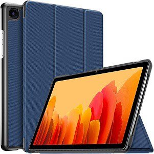 Samsung Galaxy Tab A7 Premium Leather Folio Case Cover (Navy Blue)