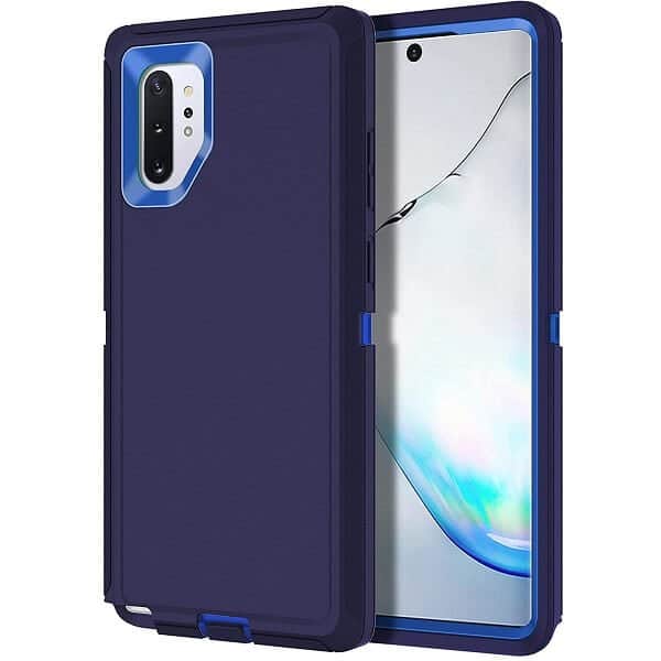 Samsung Galaxy Note 10+ /10 Plus Case Drop Resistant Defender Tradies Heavy Duty Rugged Shockproof Tough Cover (Navy Blue)