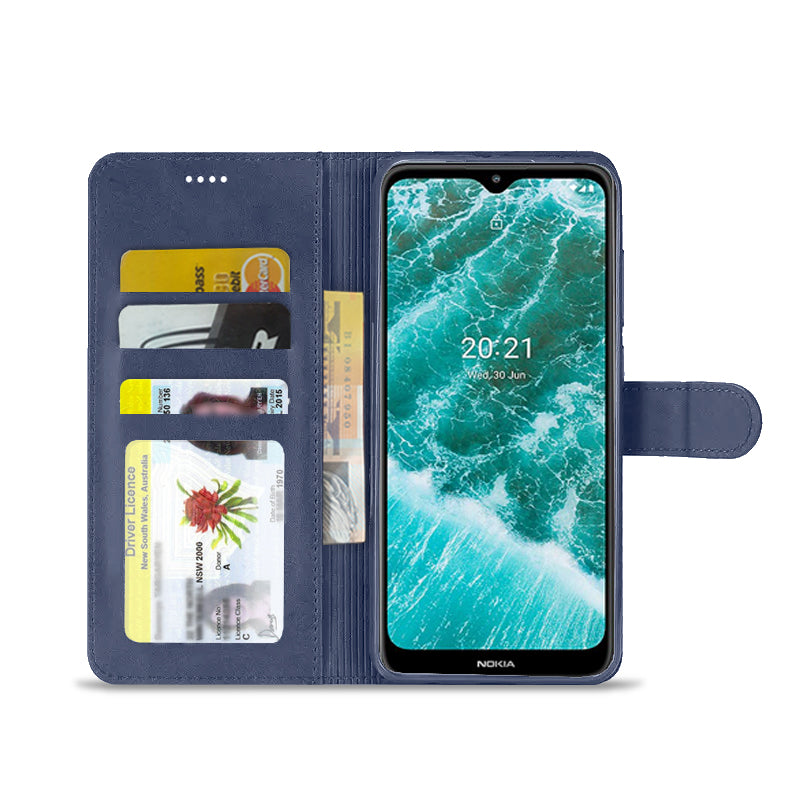 For TCL 605 SE NxtPaper 5G SupRShield Case Leather Card Holder Wallet Flip Cover