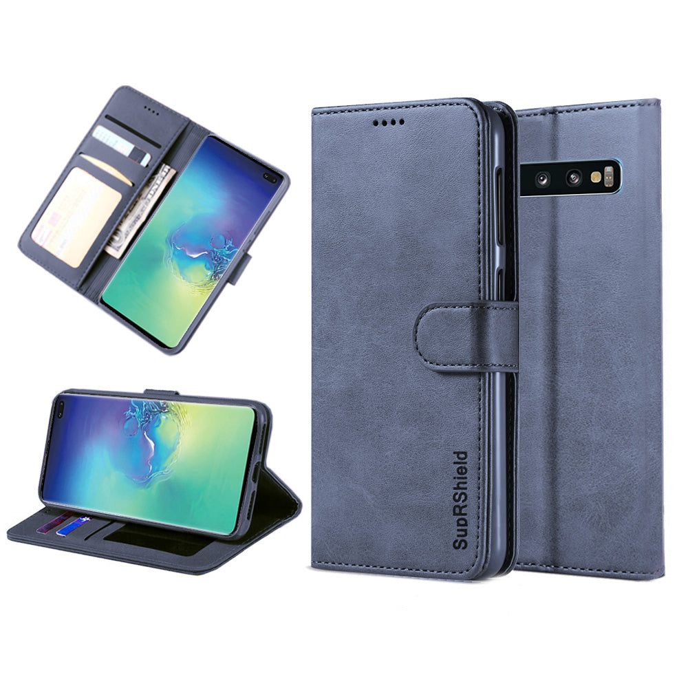 For Samsung Galaxy S10 |Galaxy S10+ /S10 Plus | S10 5G | S10e SupRShield Wallet Leather Flip Stand Magnetic Case Cover