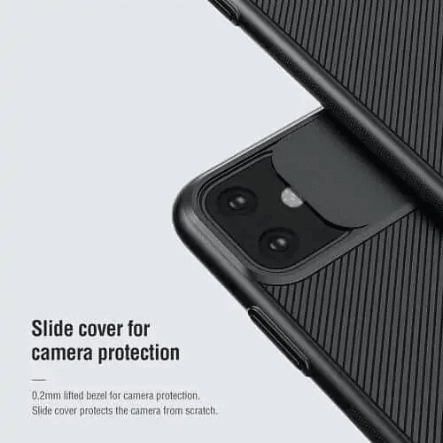 Nillkin Apple iPhone 11 CamShield Series Slim Stylish Protective Case With Slide Camera Cover (Black)
