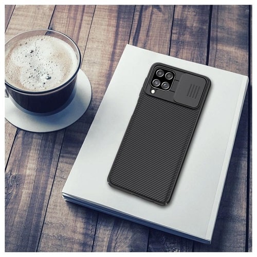 Nillkin Samsung Galaxy A22 4G Case, CamShield Series Slim Stylish Protective Case with Slide Camera Cover - Black