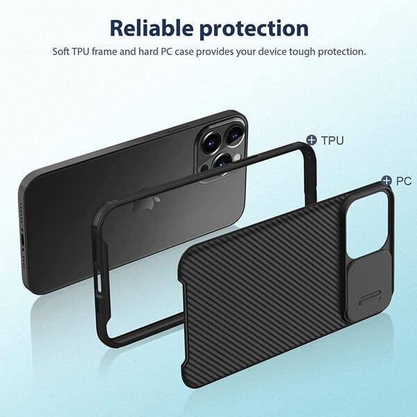 Nillkin For Apple iPhone 11 Pro Max Case [Support Magsafe Charger] CamShield With Camera Protection Case Slim Magnetic Shockproof Heavy Duty Cover (Black)