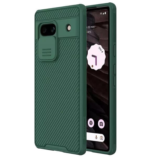 Nillkin For Google Pixel 7A CamShield Series Shockproof Heavy Duty Protective Case With Slide Camera Cover - Green