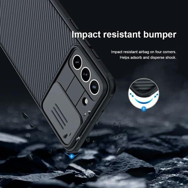Nillkin Samsung Galaxy S22 5G Case, CamShield Series Slim Stylish Protective Case with Slide Camera Cover – Black