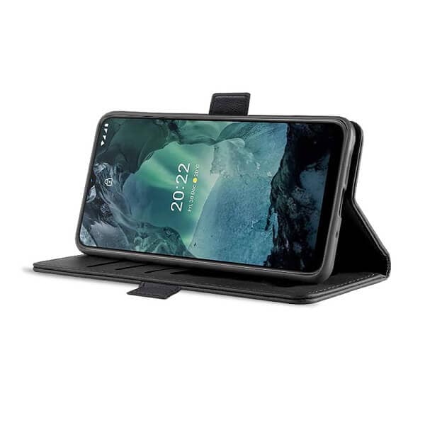 Nokia G21 SupRShield Wallet Leather Card Holder Flip Protective Shockproof Magnetic Case Cover (Black)