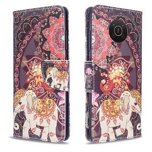 Nokia X20 Wallet Case Flip Leather Magnetic Stand Shockproof Cover (Elephant)