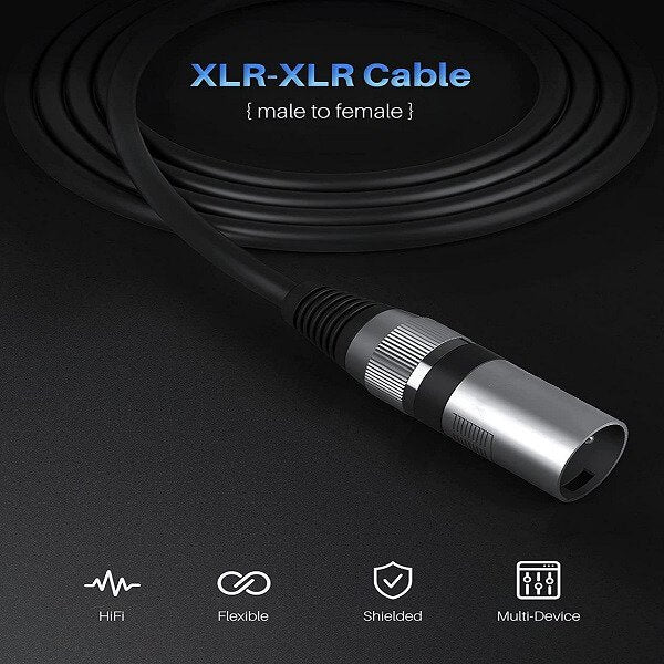 XLR Extension Cable Karaoke Microphone Sound Cable Plug for Audio Mixer Amplifiers Male To Female 3 Pin Jack Mic Mixer Cord