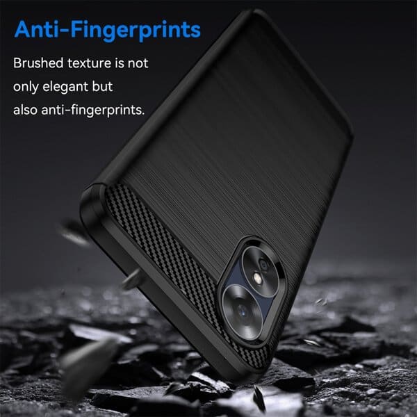 Oppo A17 Case Shockproof Heavy Duty Rugged Anti Knock Back Cover (Black)