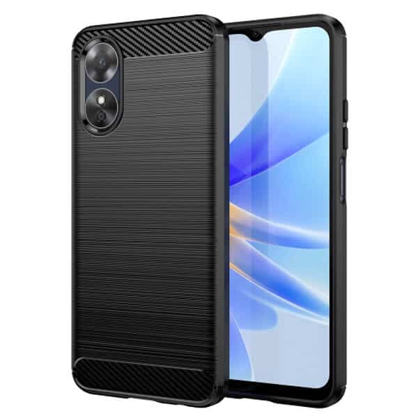 Oppo A17 Case Shockproof Heavy Duty Rugged Anti Knock Back Cover (Black)