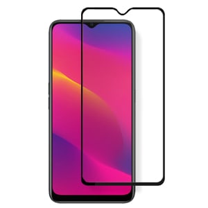 Oppo A5 (2020) Full Cover Coverage Tempered Glass LCD Screen Protector Film Guard ( Black)