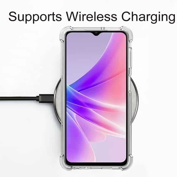Oppo A77 5G Clear Case Shockproof Tough Gel Clear Transparent Air Cushion Cover (Transparent)