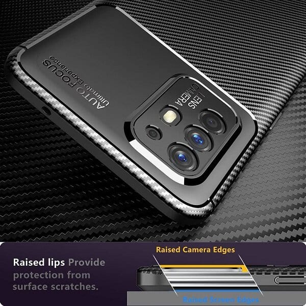 Oppo A94 5G Case Shockproof Heavy Duty Rugged Anti Knock Back Cover (Black)