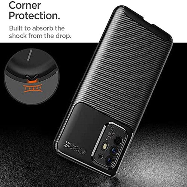 Oppo A94 5G Case Shockproof Heavy Duty Rugged Anti Knock Back Cover (Black)
