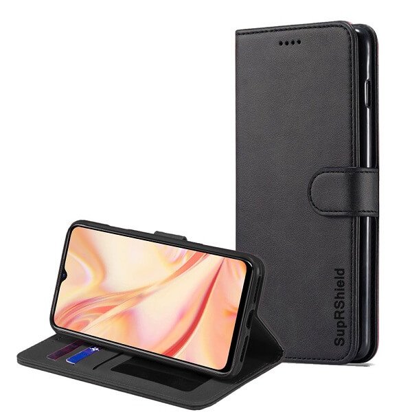 Oppo Find X2 Lite Wallet Case Flip Leather Card Slots Cover (Black)