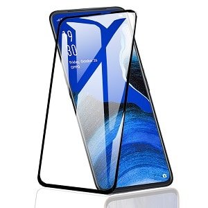 Oppo Reno2 Z Full Cover Coverage Tempered Glass LCD Screen Protector Film Guard ( Black)