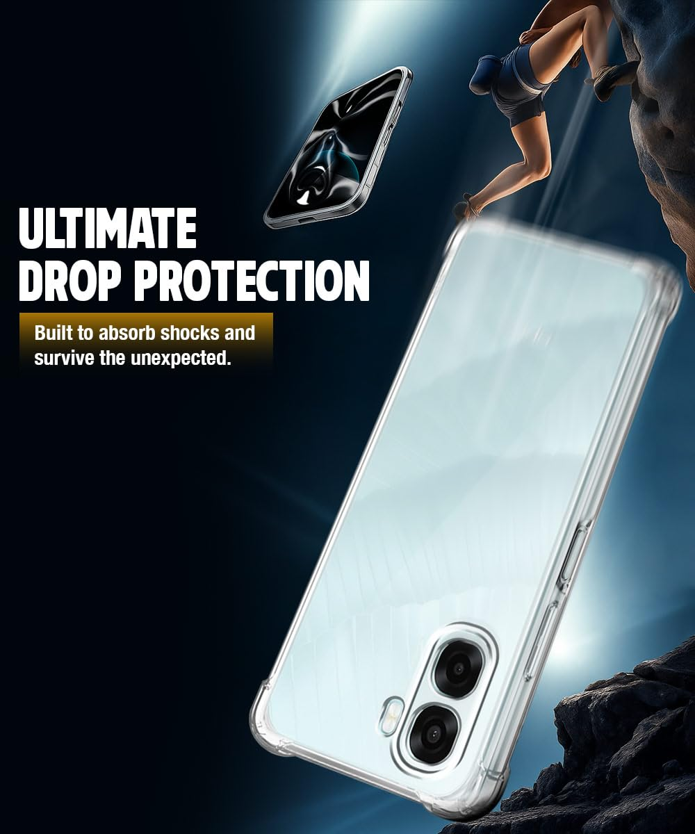 For Oppo A6X 4G/5G & Oppo A6 5G SupRShield Clear Case Shockproof Heavy Duty Gel Air Cushion Cover