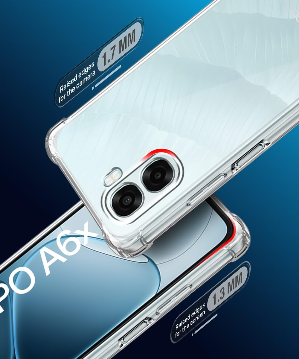 For Oppo A6X 4G/5G & Oppo A6 5G SupRShield Clear Case Shockproof Heavy Duty Gel Air Cushion Cover