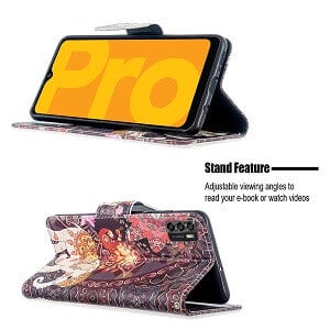 Optus X Pro Wallet Case Flip Leather Card Holder Slots Magnetic Shockproof Cover (Elephant)