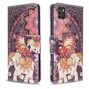 Optus X Pro Wallet Case Flip Leather Card Holder Slots Magnetic Shockproof Cover (Elephant)